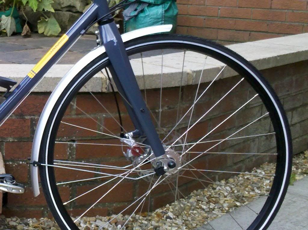 Full length mudguards with disc brakes